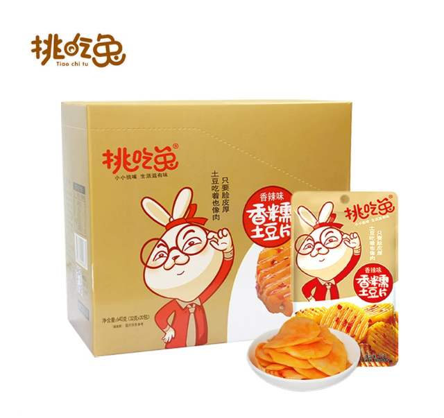 挑吃兔土豆片（香辣味）