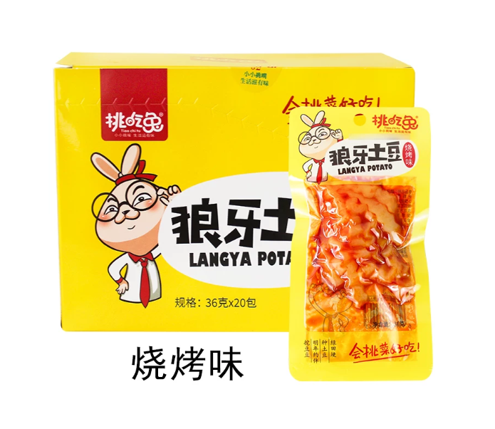 挑吃兔狼牙土豆烧烤味36g