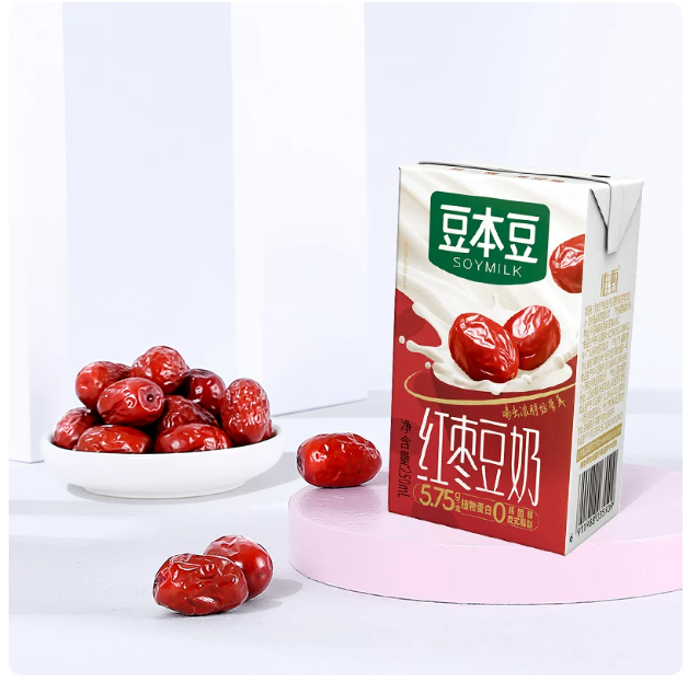 豆本豆唯甄豆奶红枣250ml
